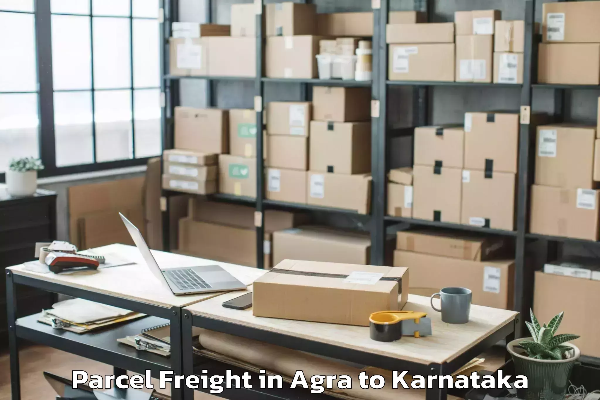 Top Agra to Davanagere Parcel Freight Available